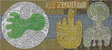 Works on paper, Charles Hossein Zenderoudi, Five Members, 1961, 5111